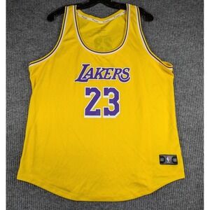 LeBron James Los Angeles Lakers Jersey 2XL Yellow Fanatics #23‎ NBA SEE SIZING